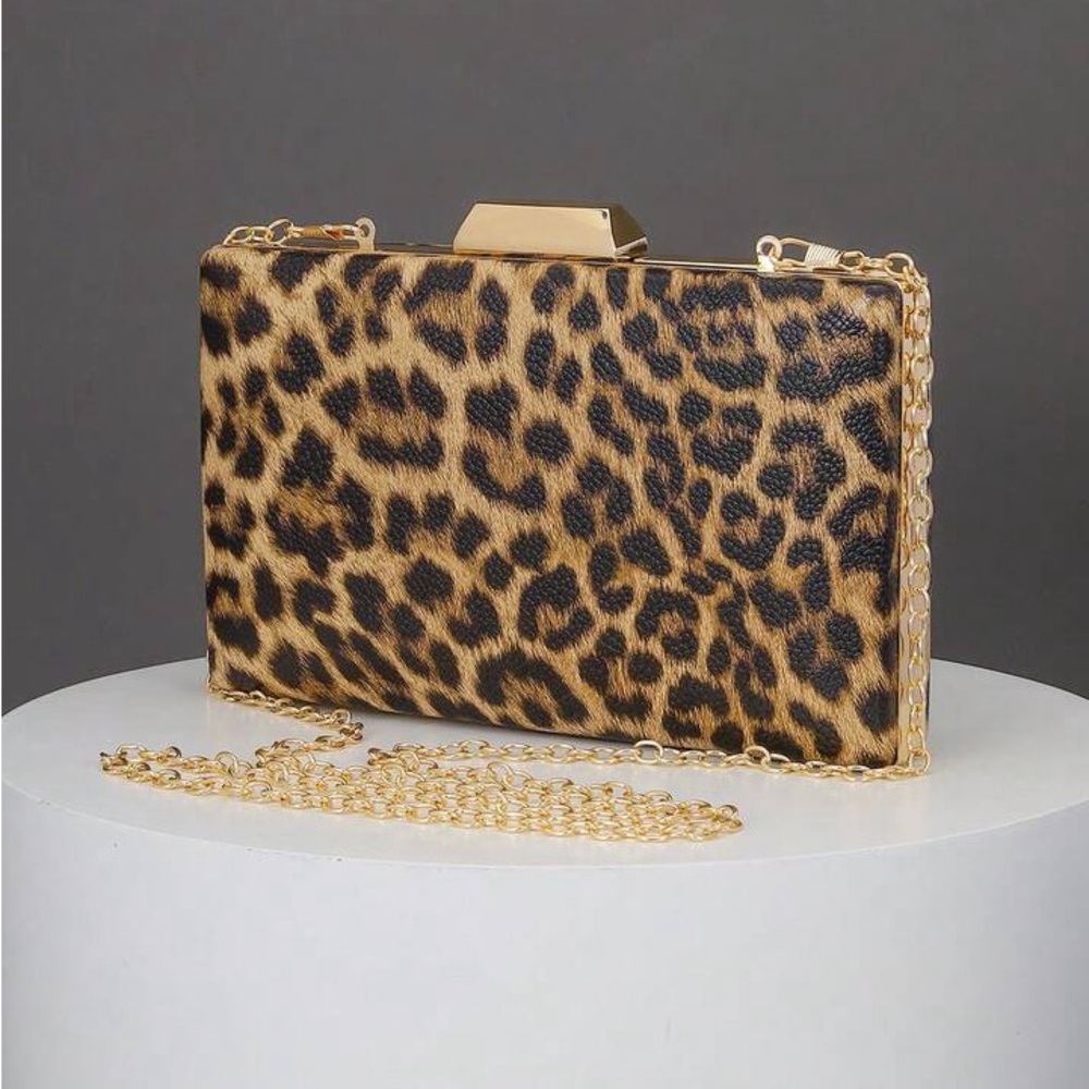 Leopard Print Clutch Bag - Picture 3 of 6